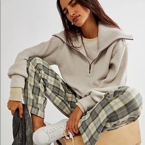 FREE PEOPLE Dean Sweatshirt Pullover Cowl Neck